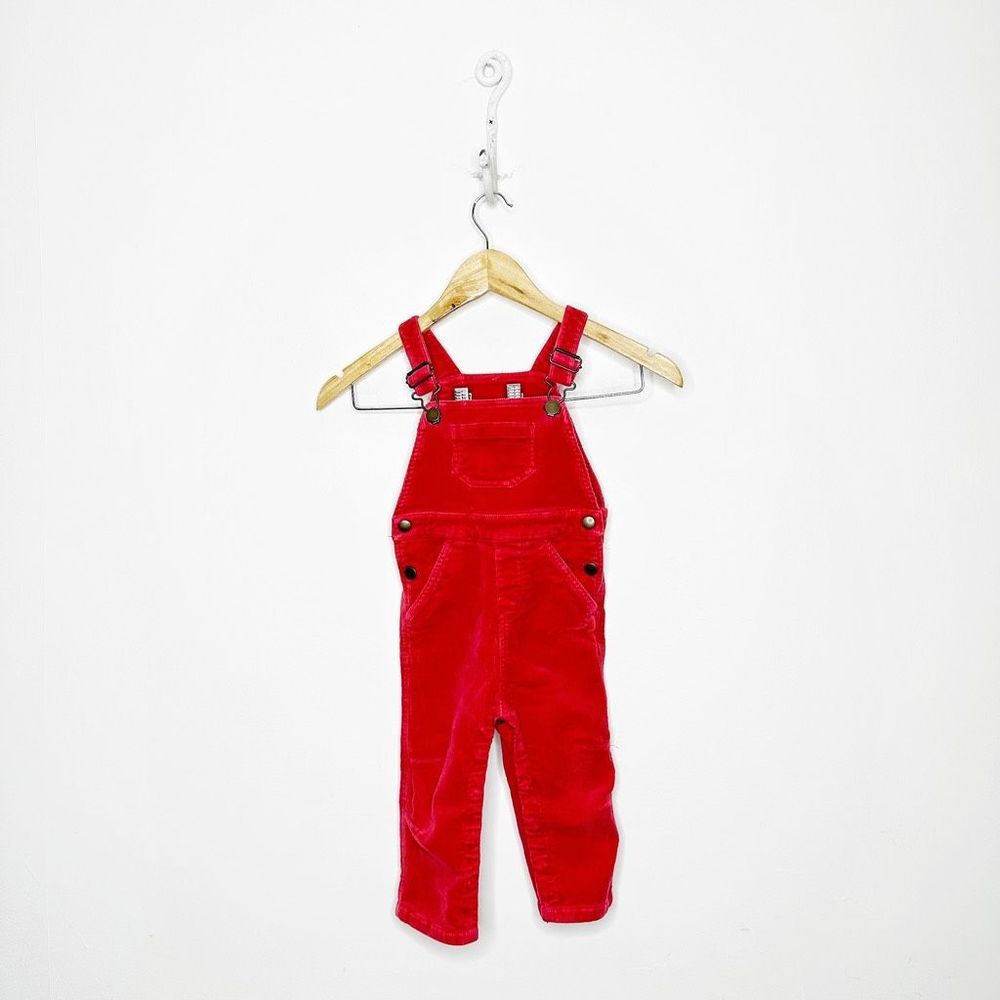 HANNA ANDERSSON Red Corduroy Overalls - 2T 80 cm